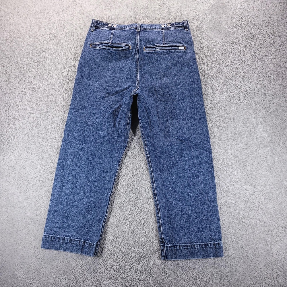 Levis Jeans Womens 32 Blue Ribcage Straight Ankle High Rise Button Fly Stretch - Picture 2 of 11